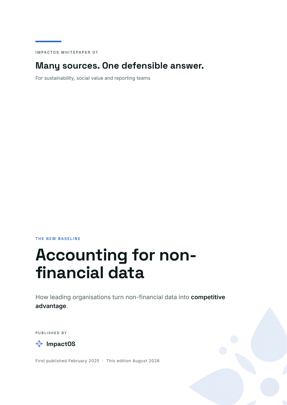 Accounting for non-financial data: ImpactOS whitepaper cover